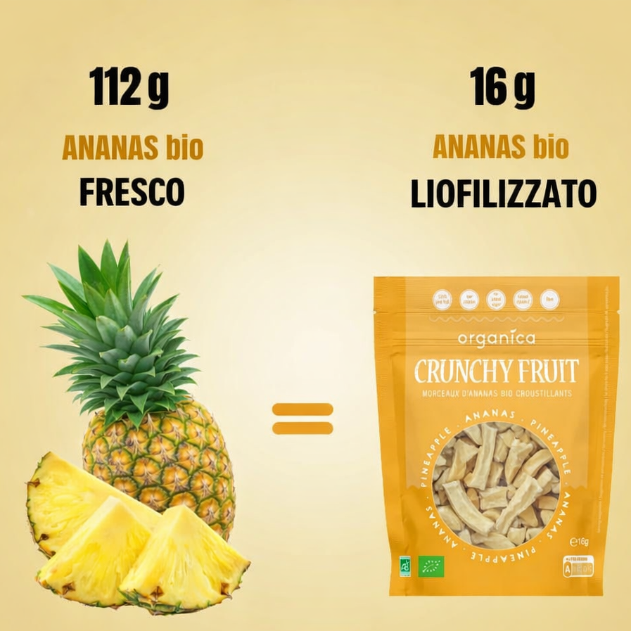 BOX DI 12 SNACK ANANAS LIOFILIZZATO