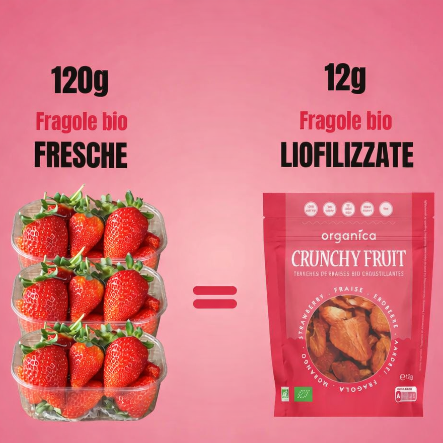 BOX DI 12 SNACK FRAGOLA LIOFILIZZATA