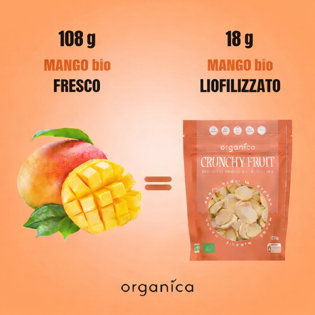BOX DI 12 SNACK MANGO LIOFILIZZATO